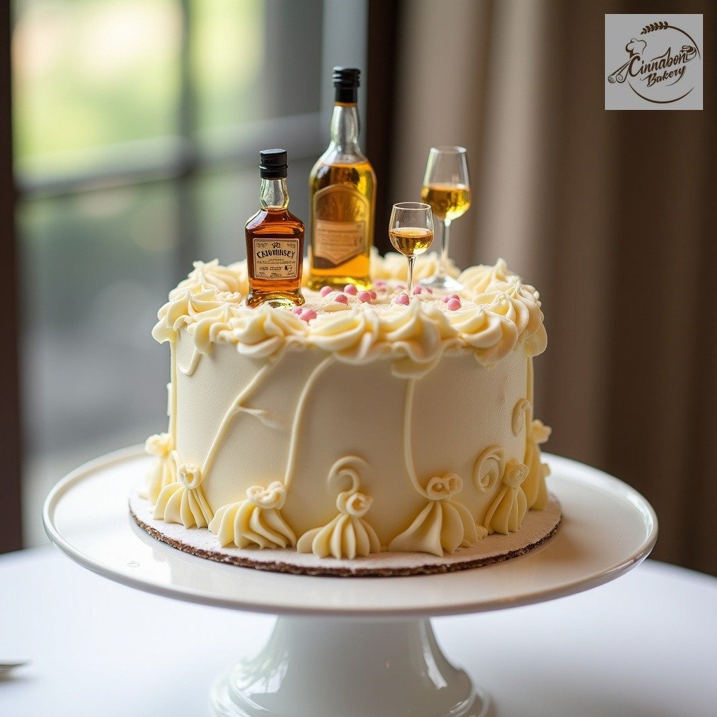Alcohol Themed Fondant Cake