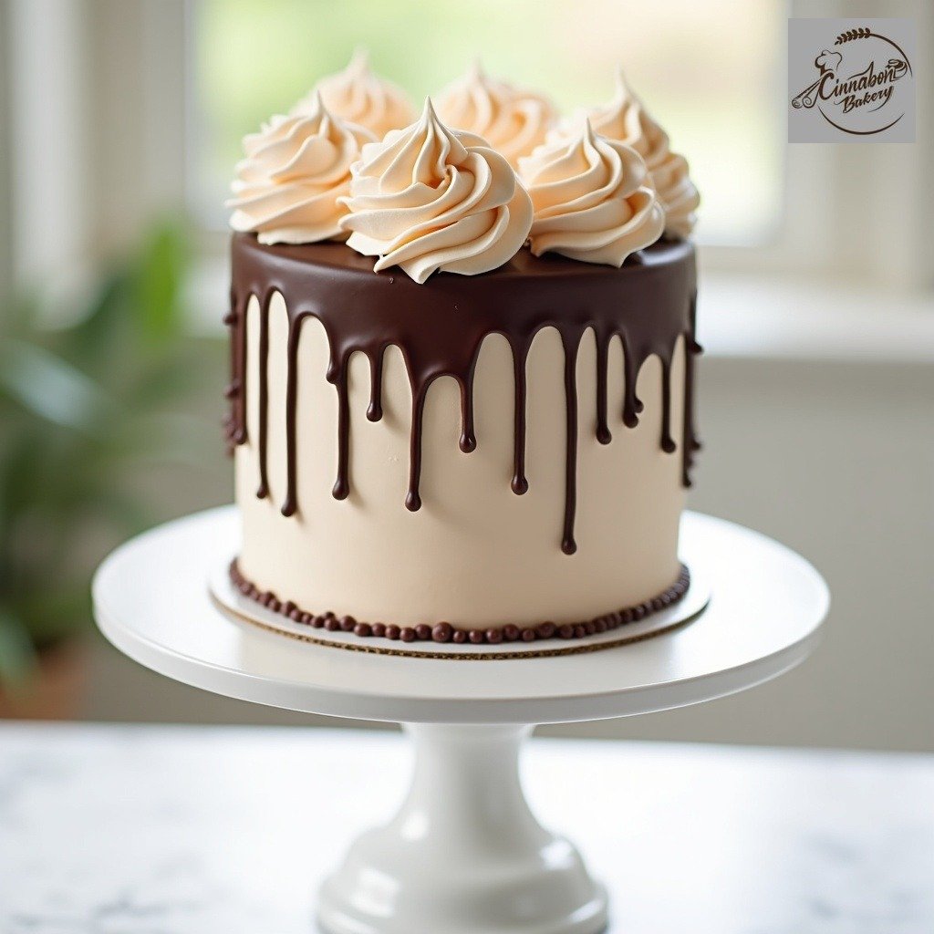 Chocolate Drip Baby Shower Cake