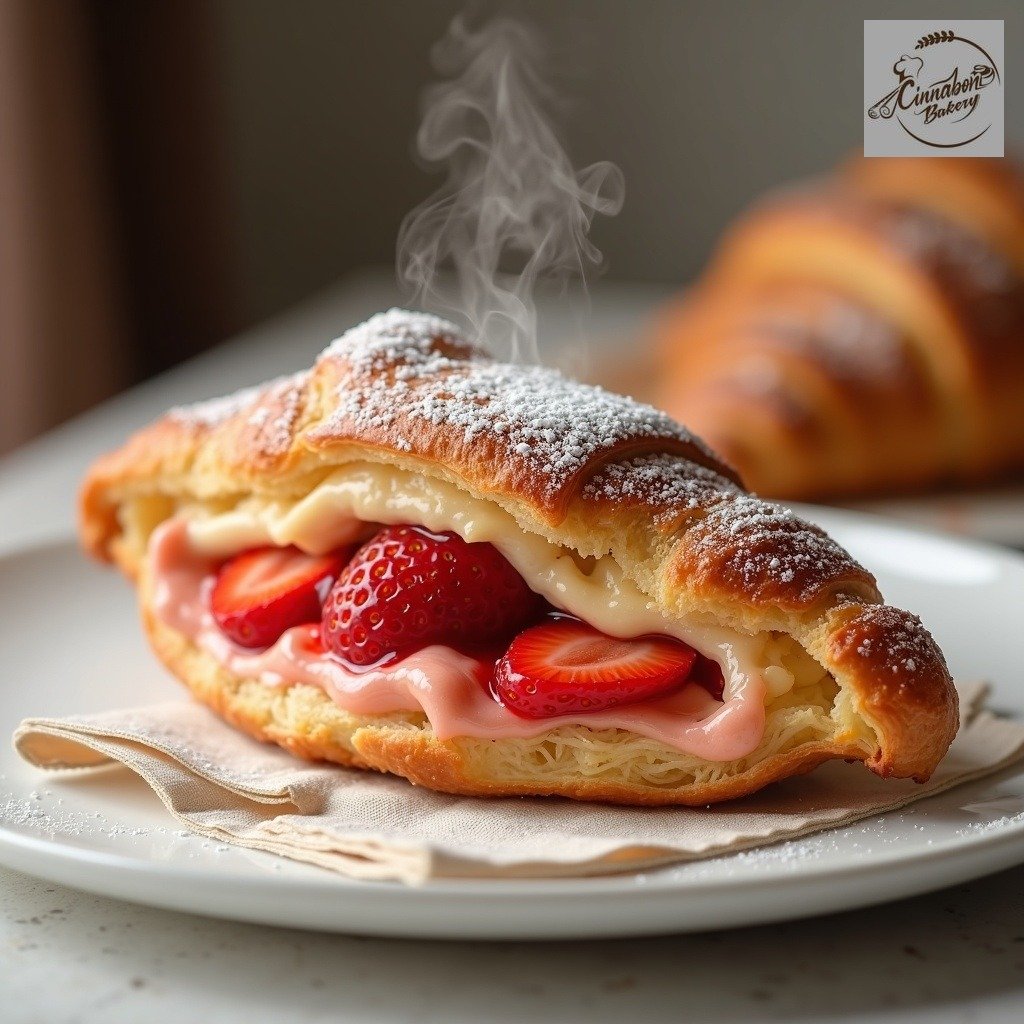 Creamy Strawberry Croissant
