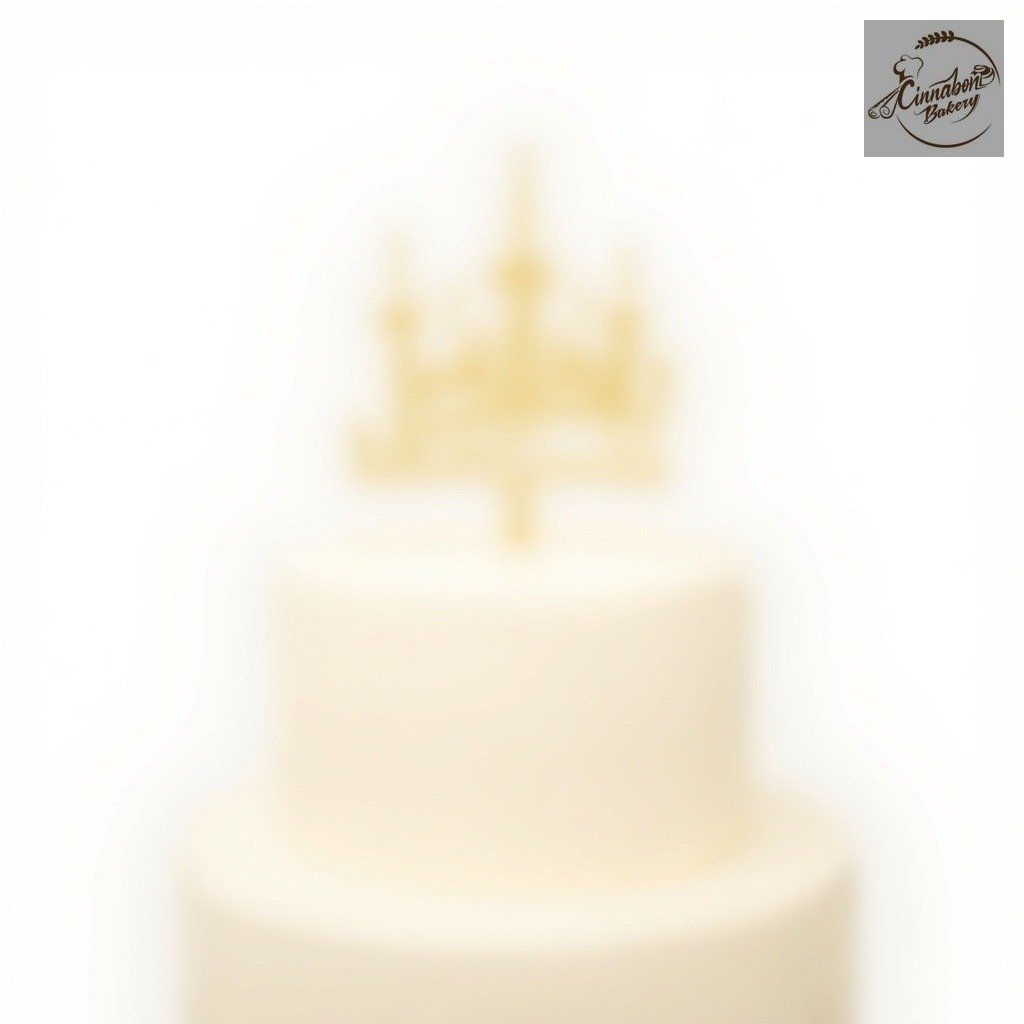 Eid Mubarak Cake Topper - Golden