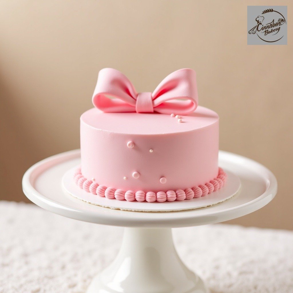 Mini Pink Bow Cake