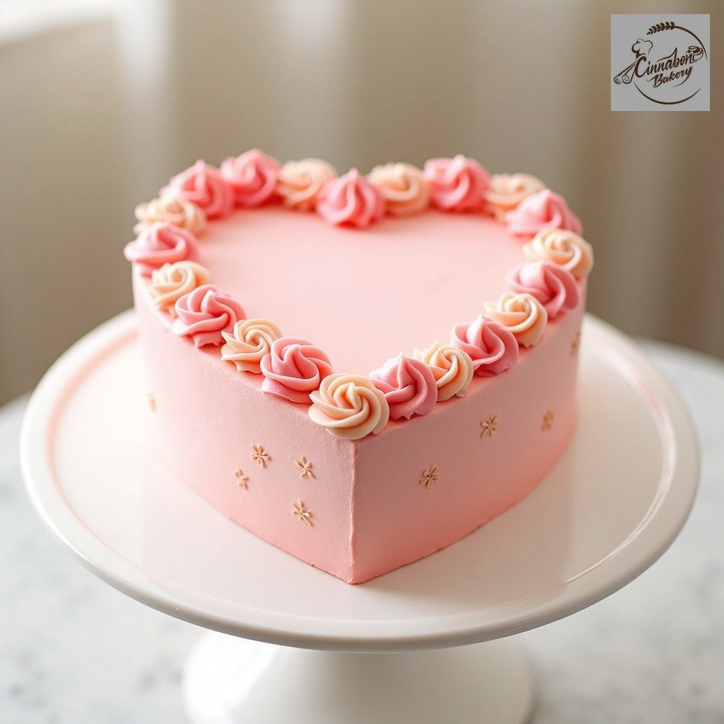 Rose Heart Cake