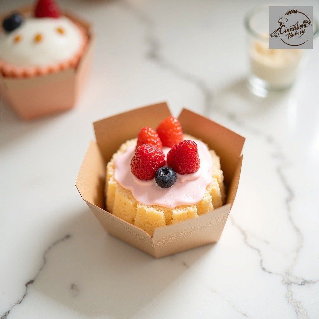 Strawberry Cream Bento Cake