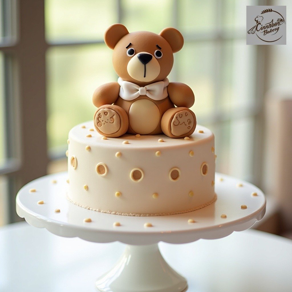 Teddy Themed Fondant Cake