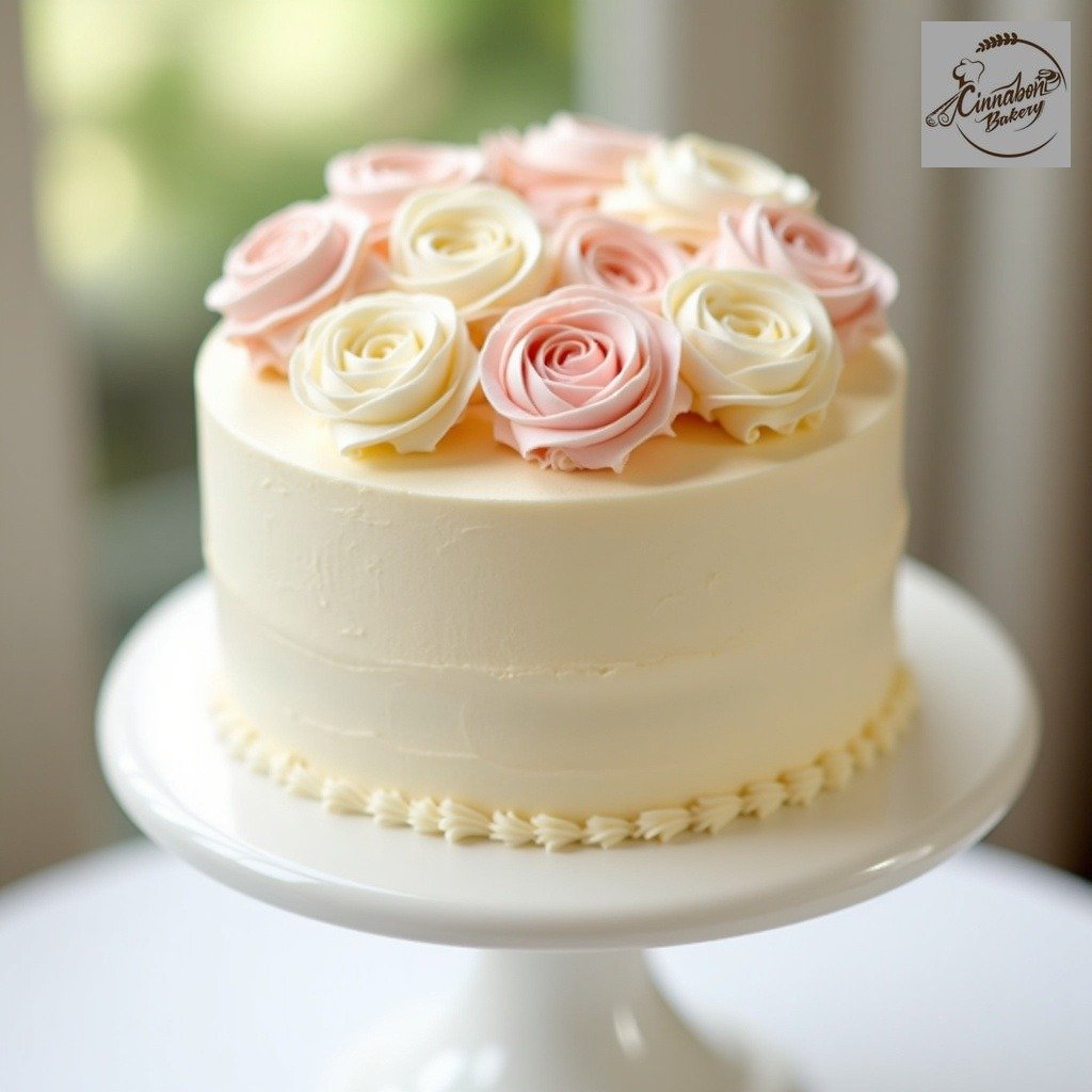 Wedding Cake With Fondant Roses