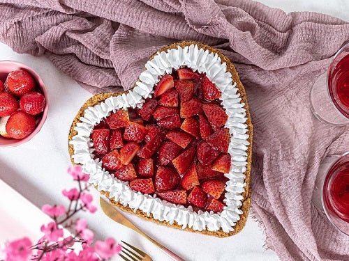 Heart Shaped Strawberry Cheesecake