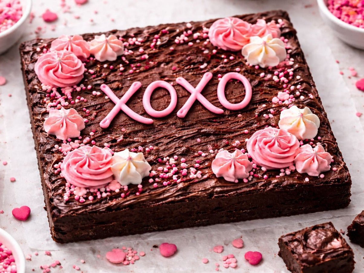 Valentine's Brownie Slab
